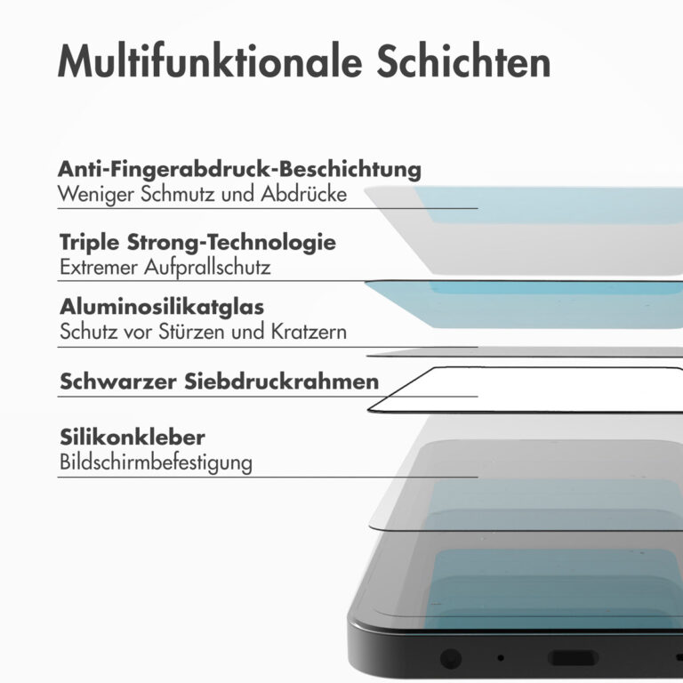 Accezz Triple Strong Full Cover Glas Screenprotector met applicator Samsung Galaxy A35 / A55 - Transparant - Afbeelding 9