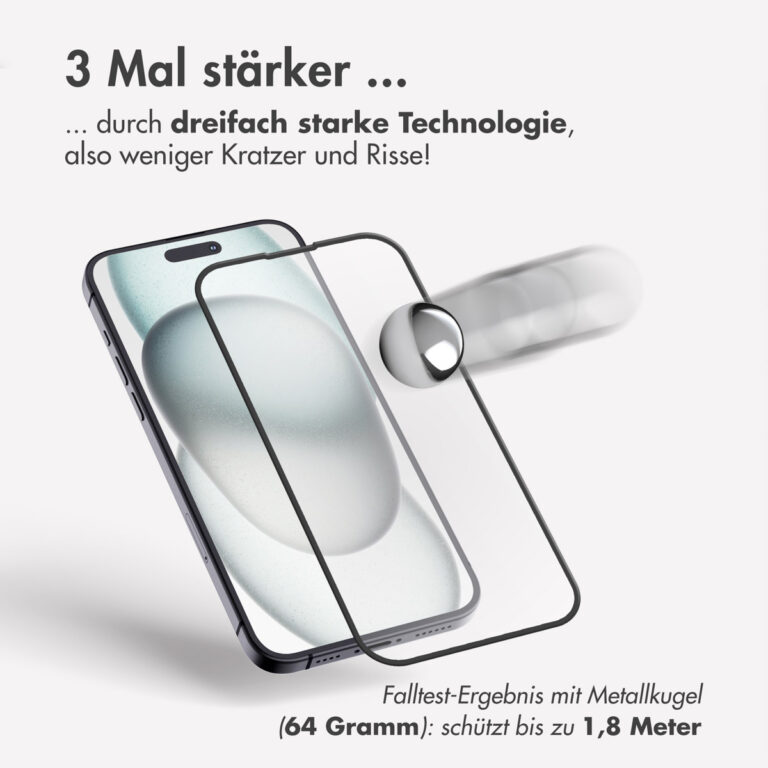 Accezz Triple Strong Full Cover Glas Screenprotector met applicator Samsung Galaxy A35 / A55 - Transparant - Afbeelding 8