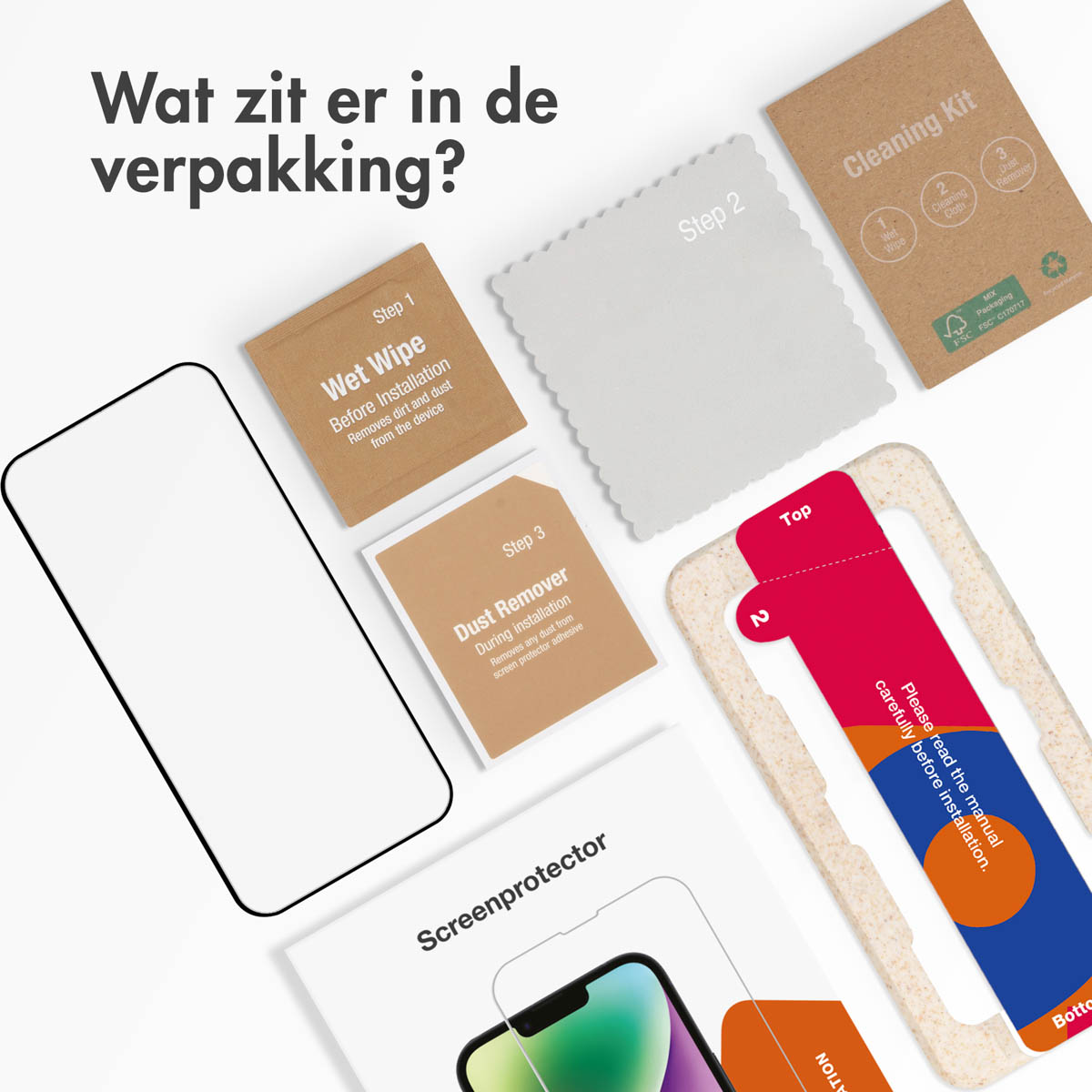 Accezz Triple Strong Full Cover Glas Screenprotector met applicator Samsung Galaxy A35 / A55 – Transparant