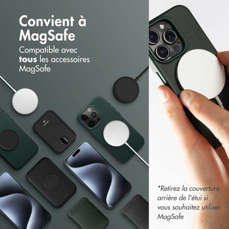Accezz Leather Bookcase 2-in-1 met MagSafe Apple iPhone 16 Pro Max - Cedar Green - Afbeelding 8
