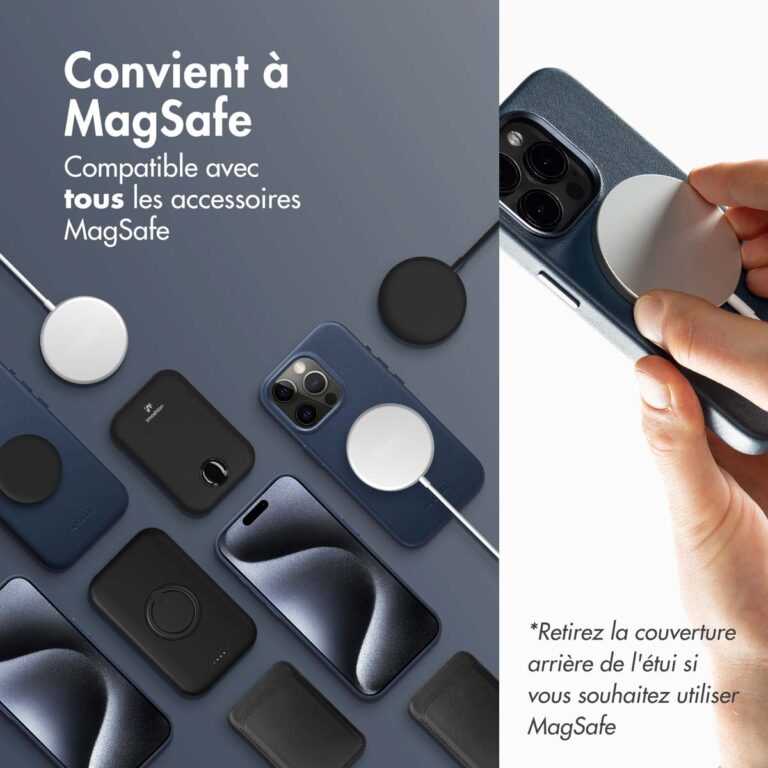 Accezz Leather Bookcase 2-in-1 met MagSafe Apple iPhone 16 Pro Max - Nightfall Blue - Afbeelding 8