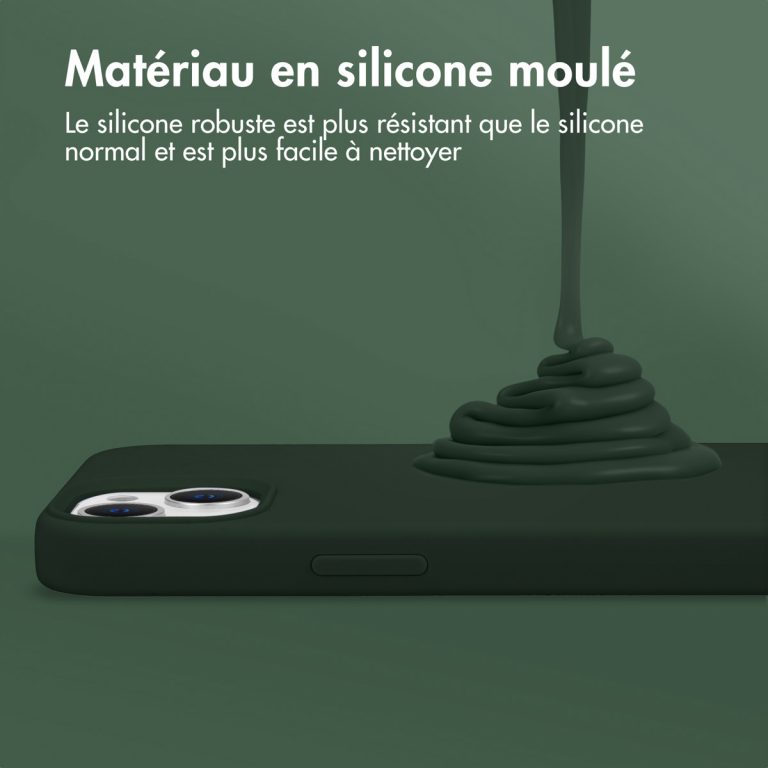 Accezz Liquid Silicone Backcover Samsung Galaxy A34 (5G) - Donkergroen - Afbeelding 6