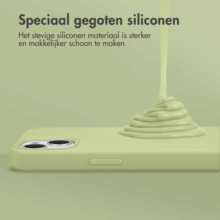 Accezz Liquid Silicone Backcover Google Pixel 9A - Groen - Afbeelding 3