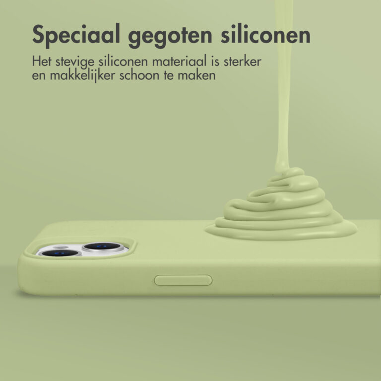 Accezz Liquid Silicone Backcover Apple iPhone 13 - Groen - Afbeelding 6
