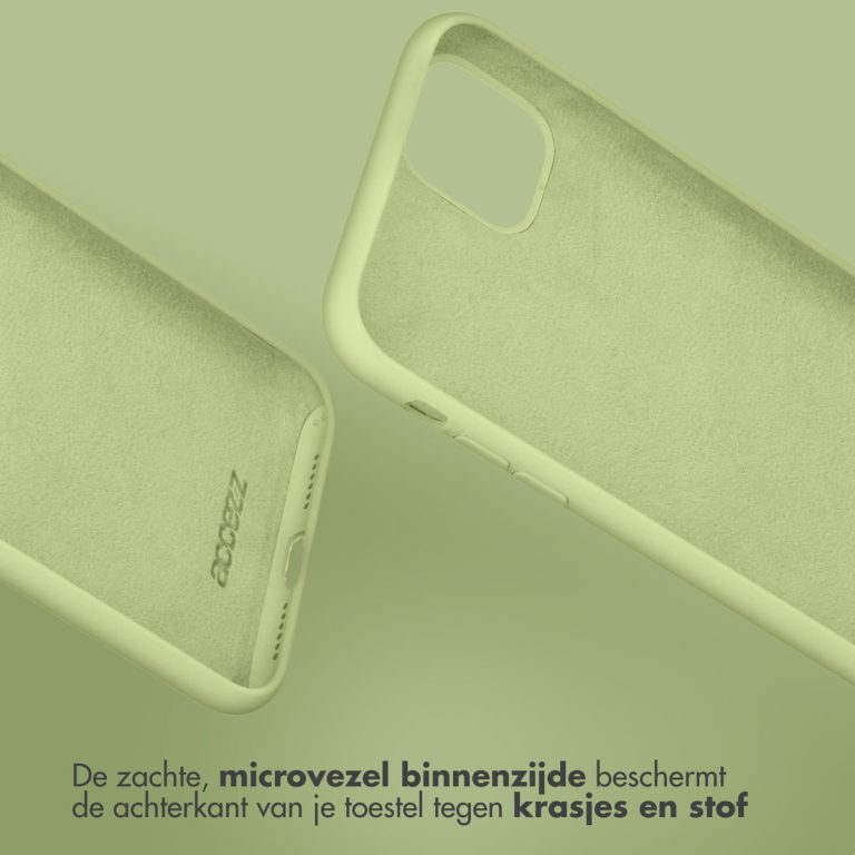 Accezz Liquid Silicone Backcover Google Pixel 9A - Groen - Afbeelding 2