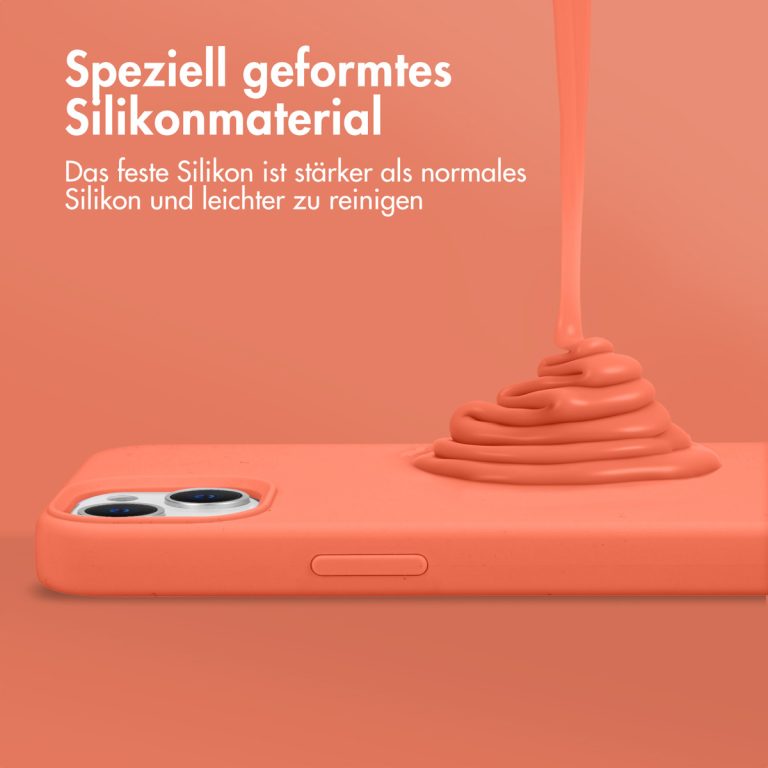 Accezz Liquid Silicone Backcover iPhone 15 Pro - Nectarine - Afbeelding 9