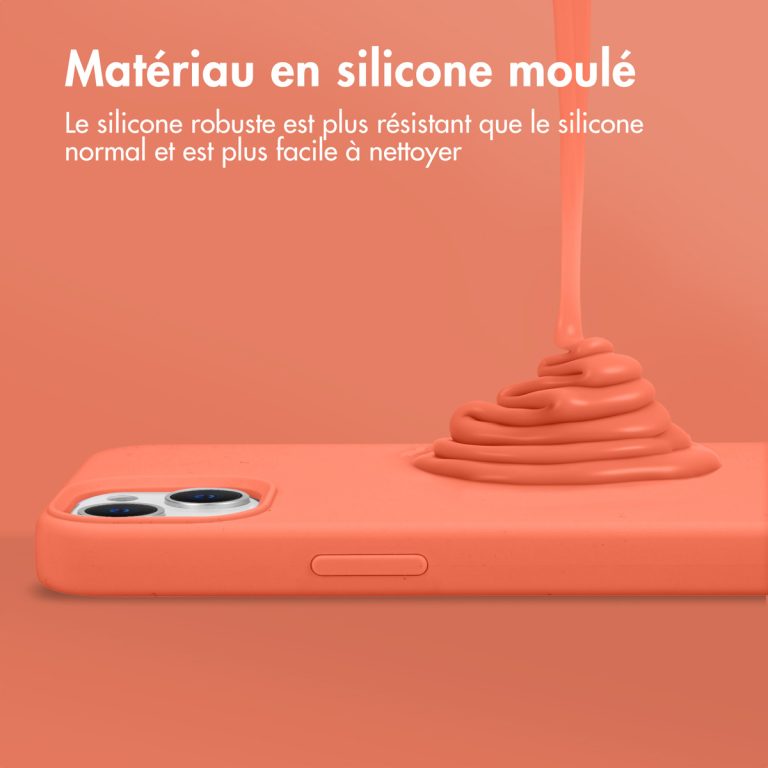 Accezz Liquid Silicone Backcover iPhone 11 - Nectarine - Afbeelding 10