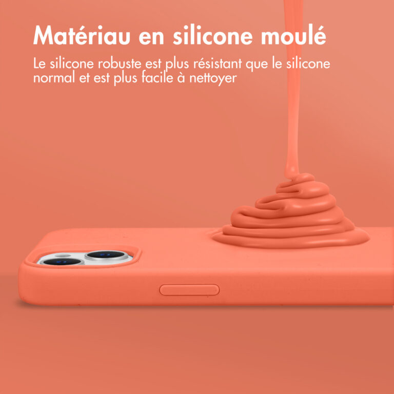 Accezz Liquid Silicone Backcover Apple iPhone 11 - Nectarine - Afbeelding 10