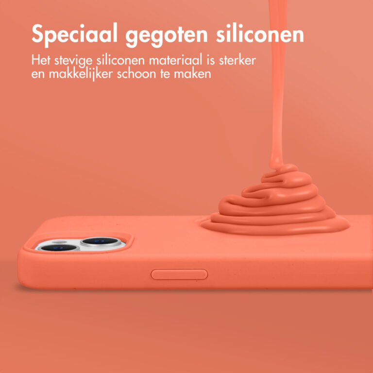 Accezz Liquid Silicone Backcover Apple iPhone 11 - Nectarine - Afbeelding 8