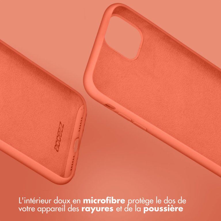 Accezz Liquid Silicone Backcover iPhone 11 - Nectarine - Afbeelding 9