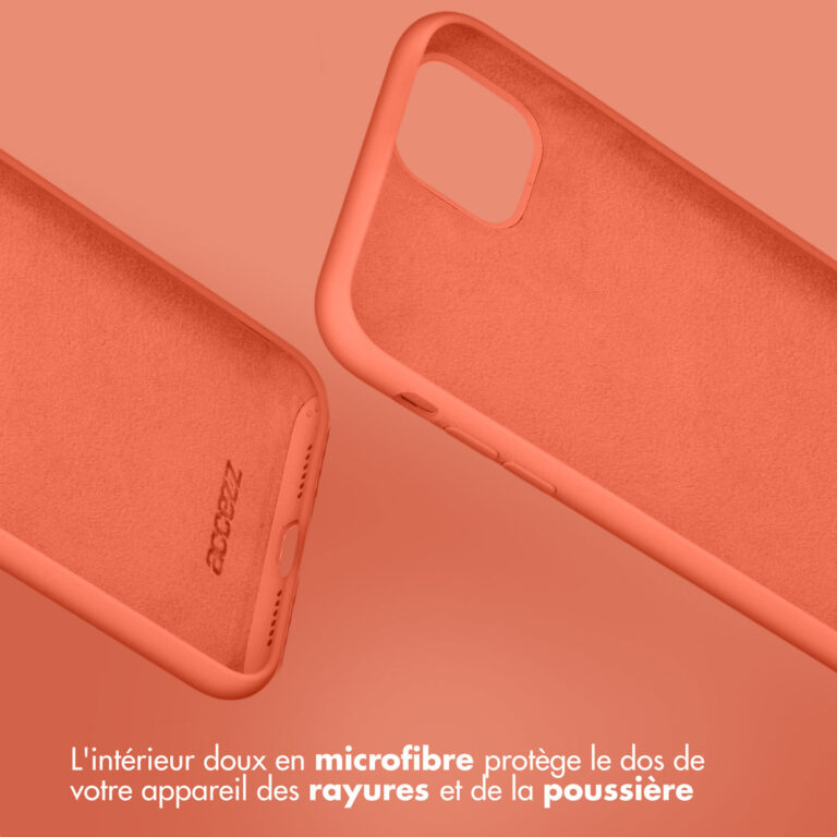 Accezz Liquid Silicone Backcover Apple iPhone 11 - Nectarine - Afbeelding 9