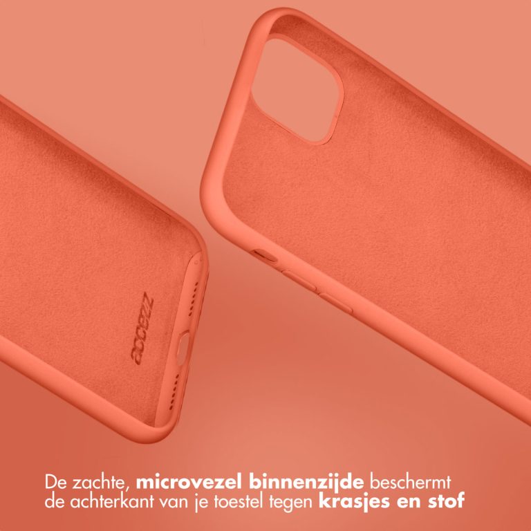 Accezz Liquid Silicone Backcover iPhone 11 - Nectarine - Afbeelding 7
