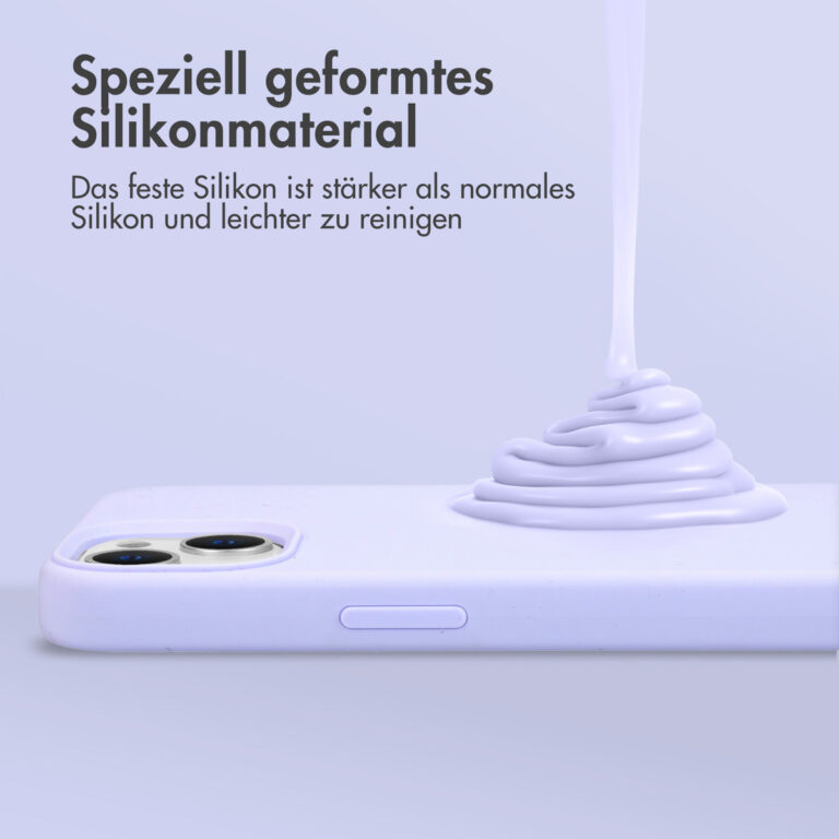 Accezz Liquid Silicone Backcover Apple iPhone 13 - Paars - Afbeelding 10