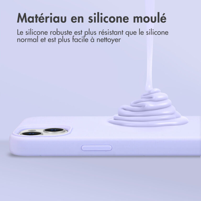 Accezz Liquid Silicone Backcover Apple iPhone 13 - Paars - Afbeelding 8