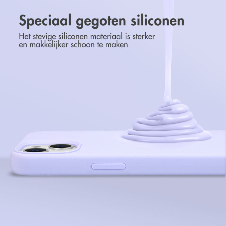 Accezz Liquid Silicone Backcover Apple iPhone 13 - Paars - Afbeelding 6