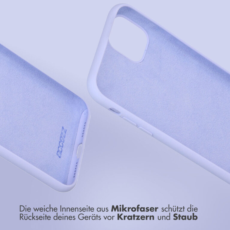 Accezz Liquid Silicone Backcover Apple iPhone 13 - Paars - Afbeelding 9