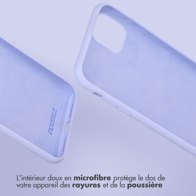 Accezz Liquid Silicone Backcover Apple iPhone 13 - Paars - Afbeelding 7