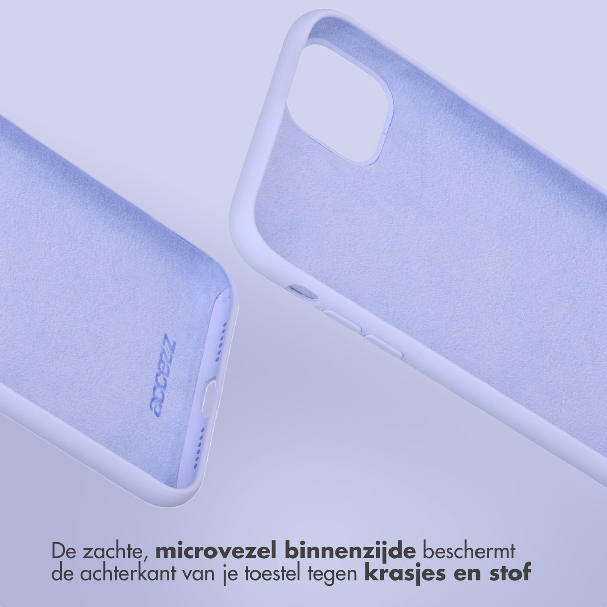 Accezz Liquid Silicone Backcover Samsung Galaxy S23 FE - Paars - Afbeelding 4