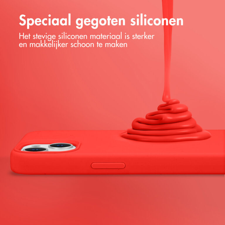 Accezz Liquid Silicone Backcover Samsung Galaxy S22 Plus - Rood - Afbeelding 6