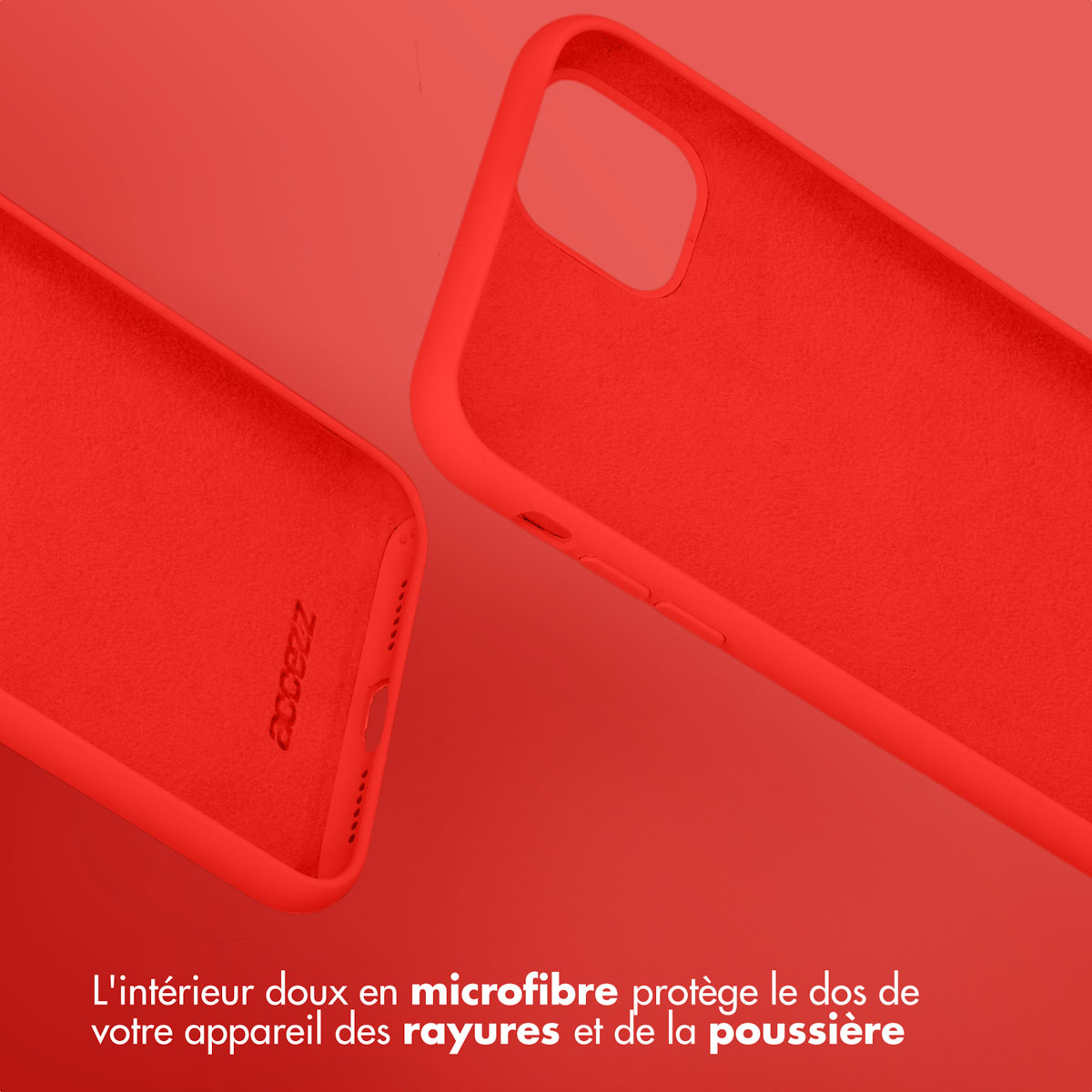 Accezz Liquid Silicone Backcover Samsung Galaxy S22 Plus - Rood - Afbeelding 10