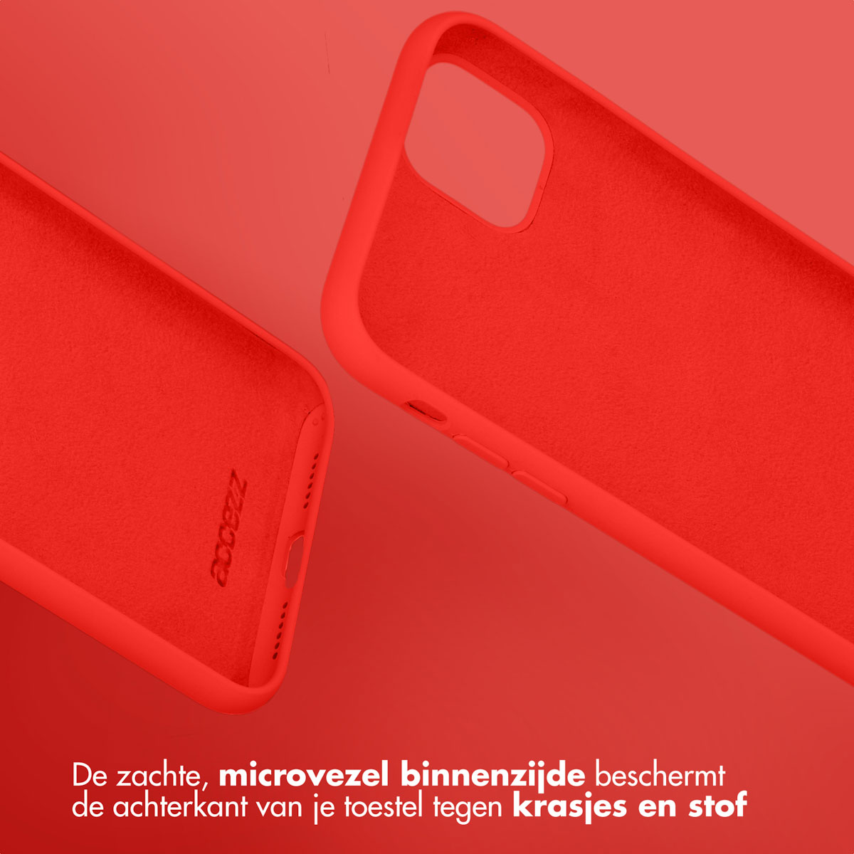 Accezz Liquid Silicone Backcover Samsung Galaxy S22 Plus - Rood - Afbeelding 5