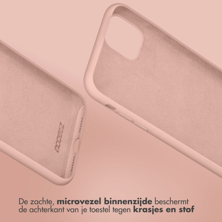Accezz Liquid Silicone Backcover Google Pixel 8a - Roze - Afbeelding 2