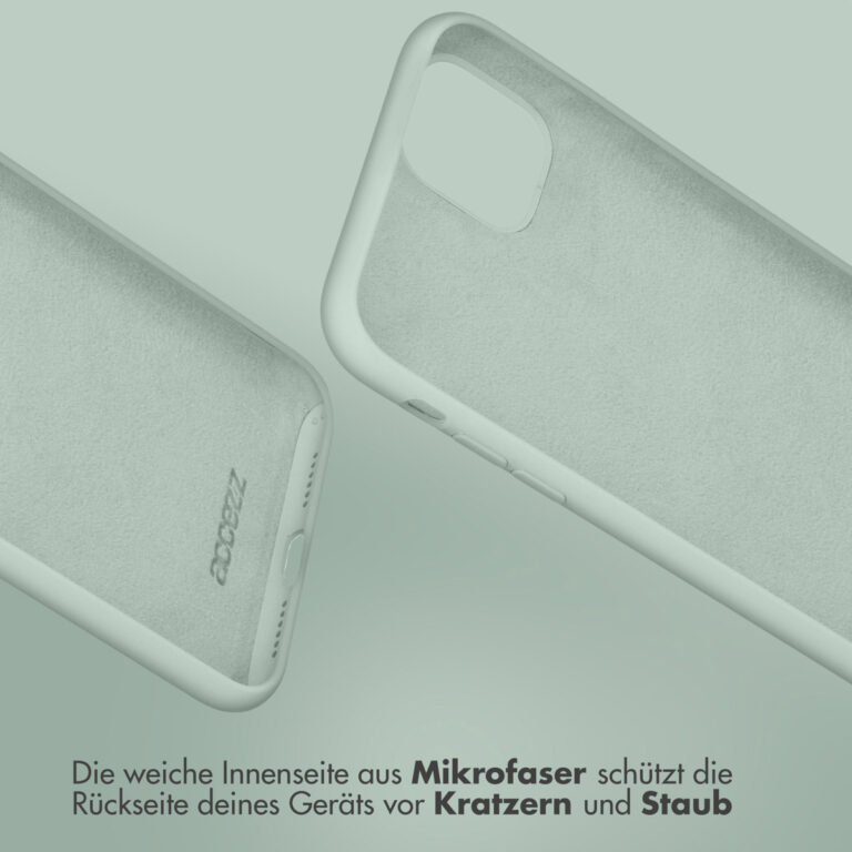 Accezz Liquid Silicone Backcover Apple iPhone 15 Pro Max - Sky Blue - Afbeelding 8