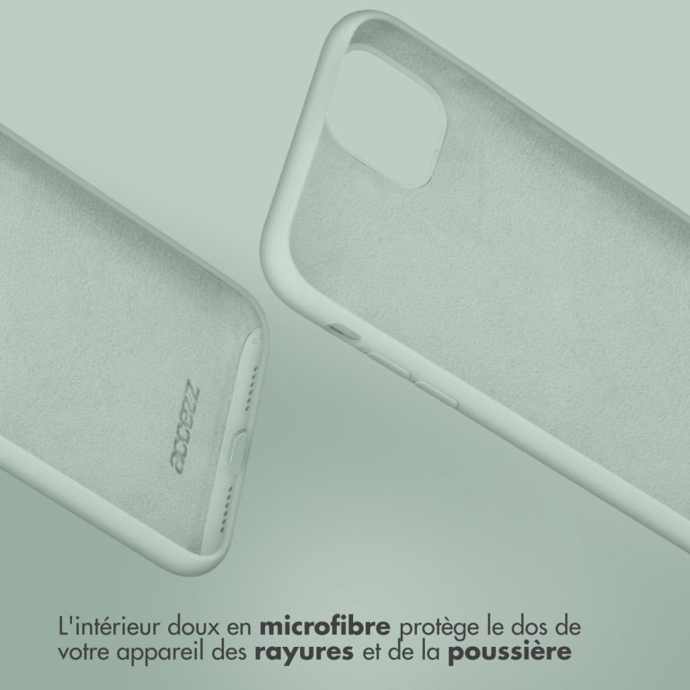 Accezz Liquid Silicone Backcover iPhone 15 Plus - Sky Blue - Afbeelding 6