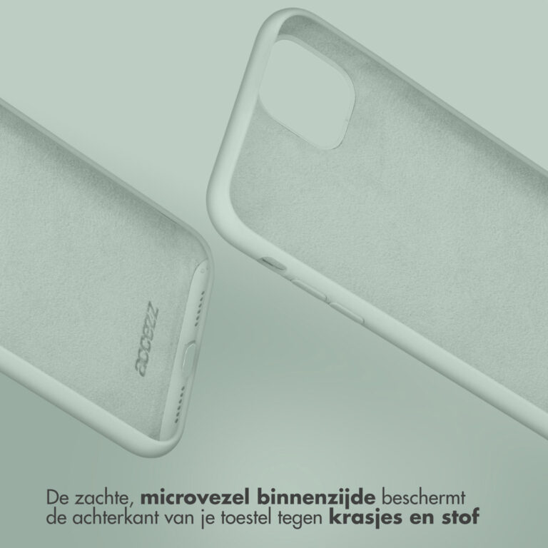 Accezz Liquid Silicone Backcover Apple iPhone 15 Pro Max - Sky Blue - Afbeelding 4