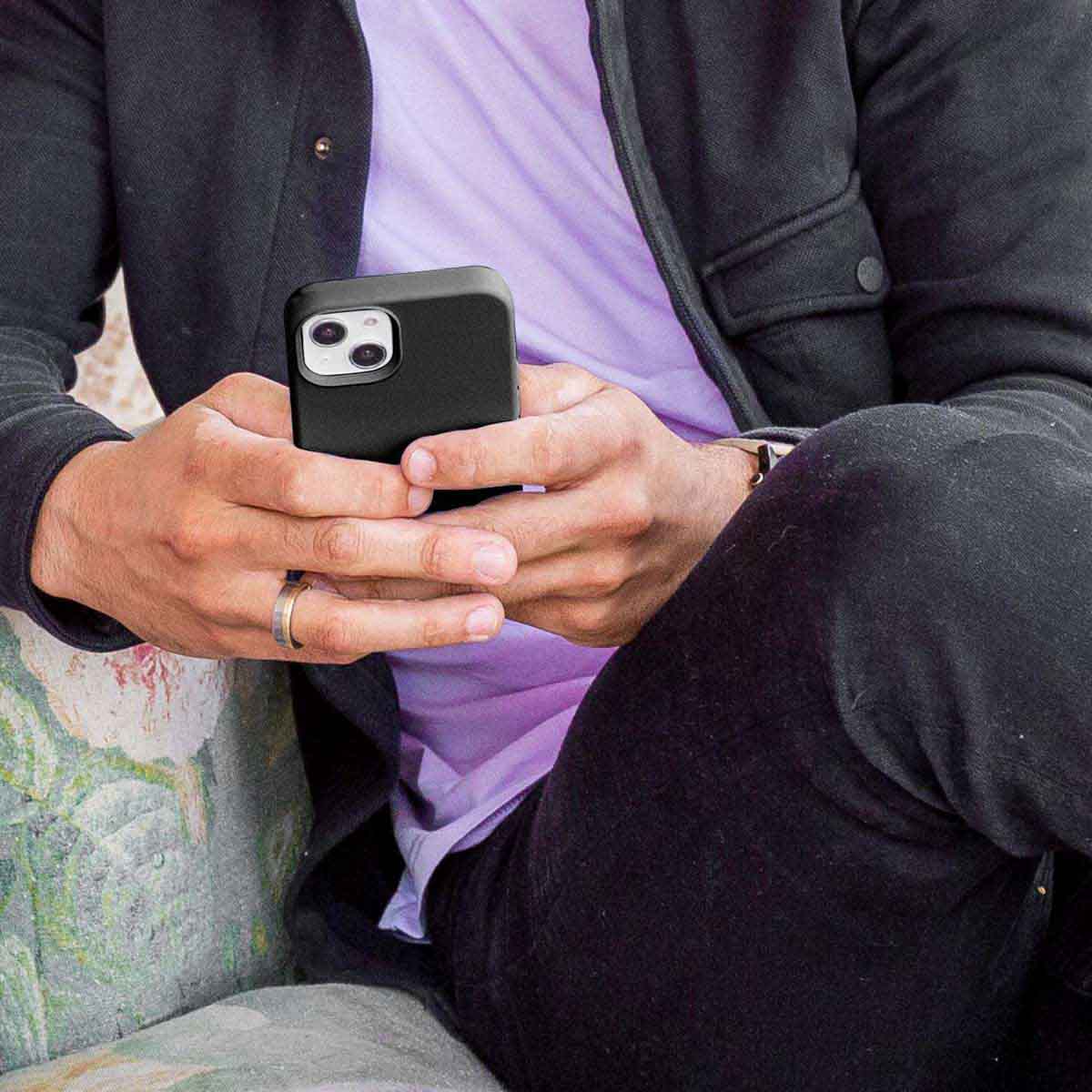 Accezz Liquid Silicone Backcover Samsung Galaxy S22 Plus - Zwart - Afbeelding 9