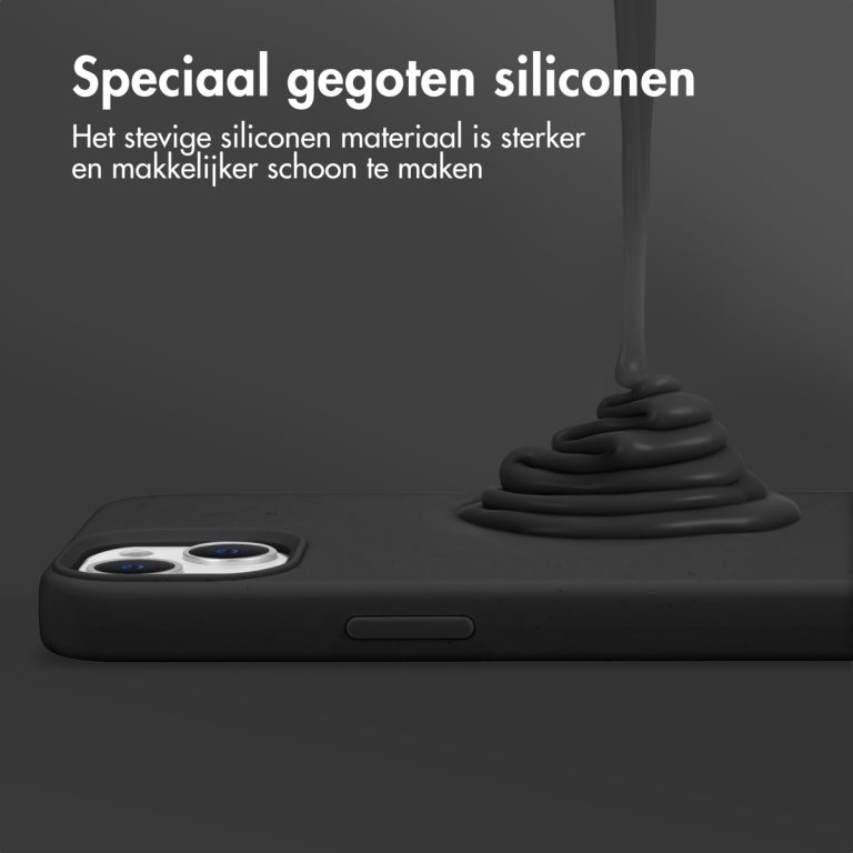 Accezz Liquid Silicone Backcover Samsung Galaxy Z Flip 5 - Zwart - Afbeelding 5
