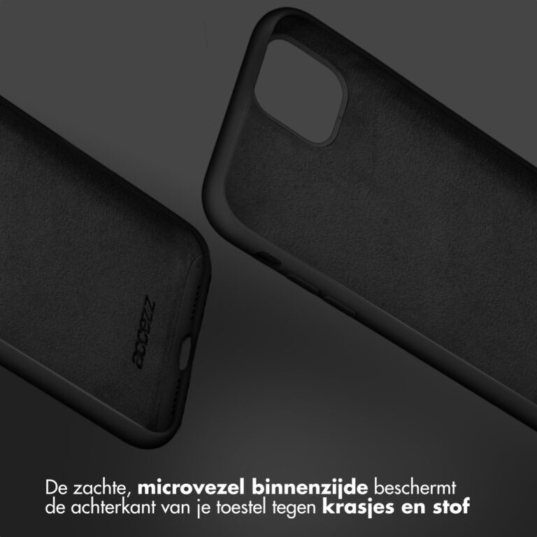 Accezz Liquid Silicone Backcover Apple iPhone 13 Pro Max - Zwart - Afbeelding 7