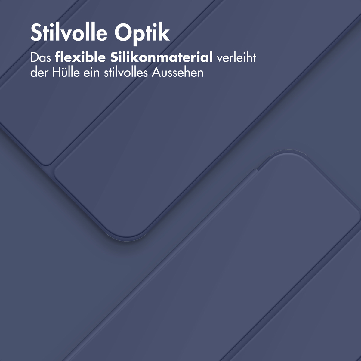 Accezz Smart Silicone Bookcase Apple iPad Air 11 inch (2025) M3 / (2024) M2 / Air 5 (2022) / Air 4 (2020) - Donkerblauw - Afbeelding 5