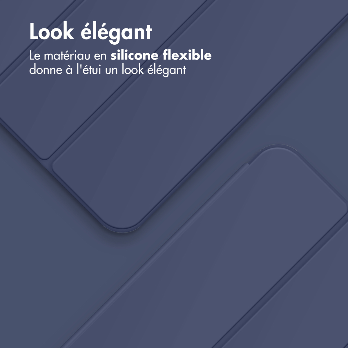 Accezz Smart Silicone Bookcase Apple iPad Air 11 inch (2025) M3 / (2024) M2 / Air 5 (2022) / Air 4 (2020) - Donkerblauw - Afbeelding 4