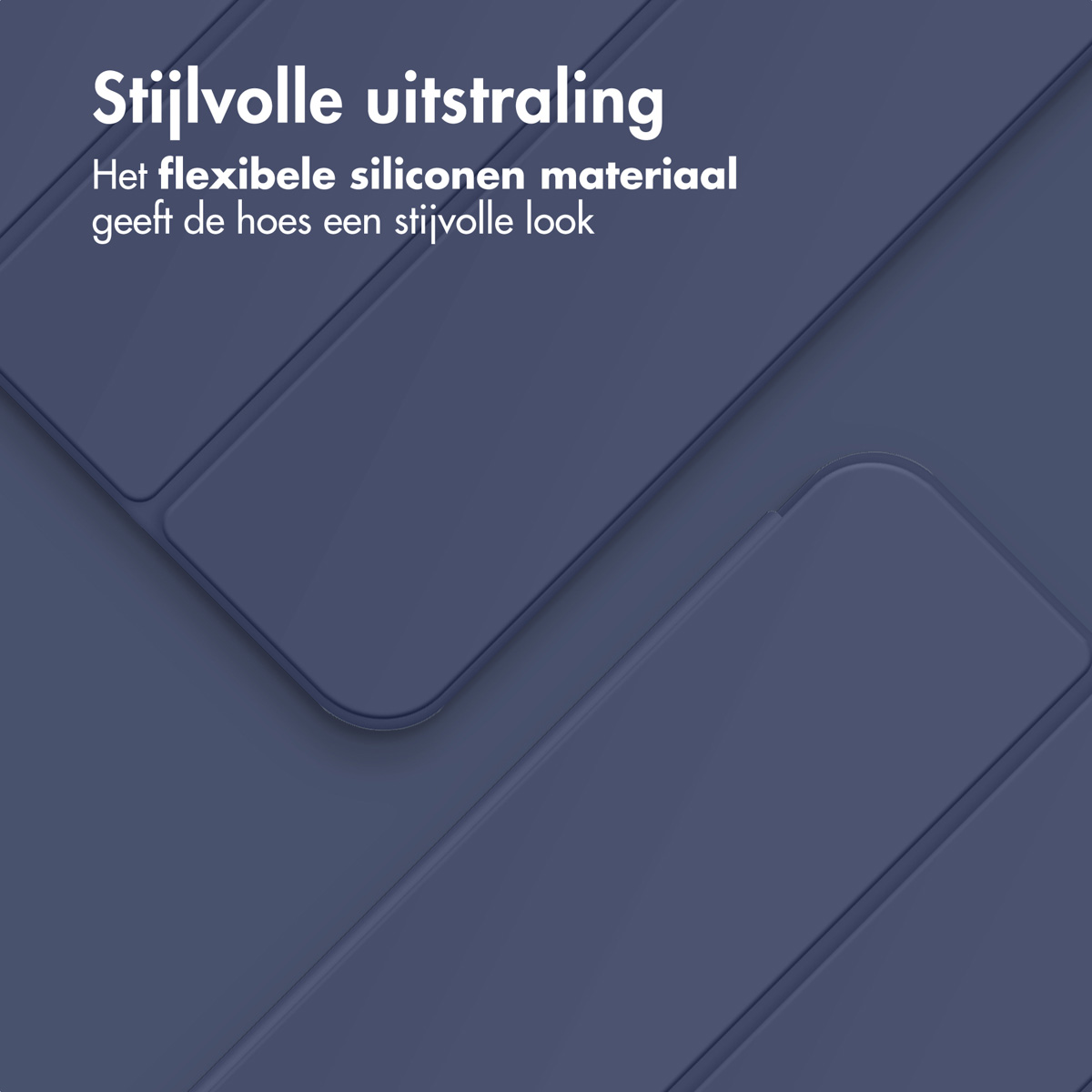 Accezz Smart Silicone Bookcase Apple iPad Air 11 inch (2025) M3 / (2024) M2 / Air 5 (2022) / Air 4 (2020) - Donkerblauw - Afbeelding 6