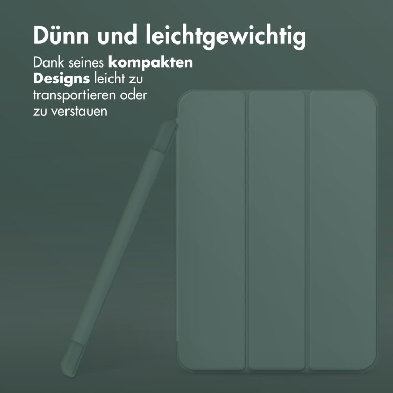 Accezz Smart Silicone Bookcase Apple iPad Air 13 inch (2025) M3 / (2024) M2 - Donkergroen - Afbeelding 9
