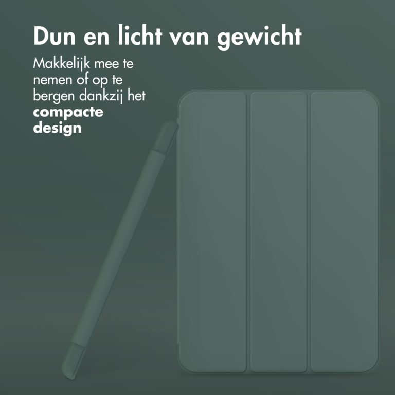 Accezz Smart Silicone Bookcase Apple iPad Air 13 inch (2025) M3 / (2024) M2 - Donkergroen - Afbeelding 5