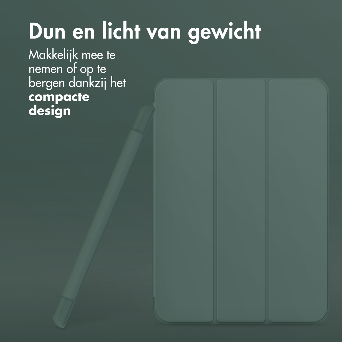 Accezz Smart Silicone Bookcase Apple iPad 11 (2025) 11 inch A16 / iPad 10 (2022) 10.9 inch - Donkergroen - Afbeelding 5