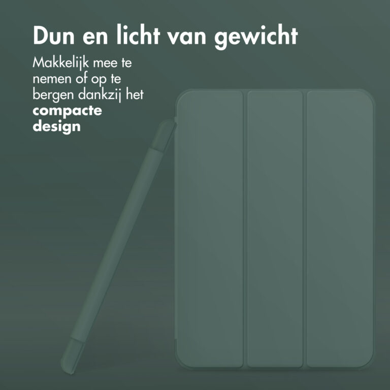 Accezz Smart Silicone Bookcase Apple iPad Pro 11 (2024) M4 - Donkergroen - Afbeelding 5