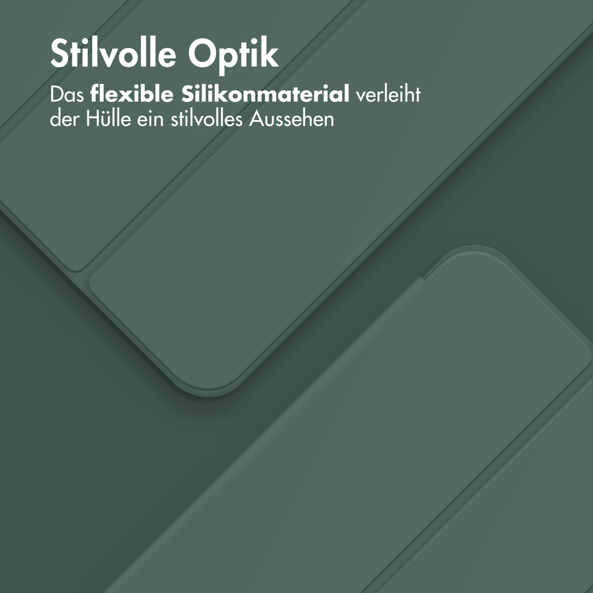 Accezz Smart Silicone Bookcase Apple iPad Pro 11 (2025) M5 / (2024) M4 - Donkergroen - Afbeelding 4