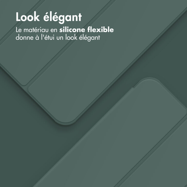 Accezz Smart Silicone Bookcase Apple iPad Pro 11 (2024) M4 - Donkergroen - Afbeelding 6