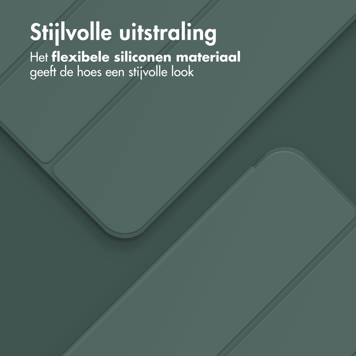 Accezz Smart Silicone Bookcase Apple iPad Pro 11 (2025) M5 / (2024) M4 - Donkergroen - Afbeelding 4