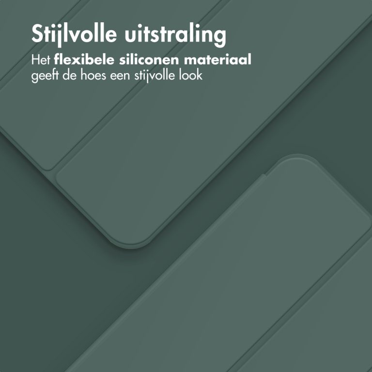 Accezz Smart Silicone Bookcase Apple iPad Air 13 inch (2025) M3 / (2024) M2 - Donkergroen - Afbeelding 4