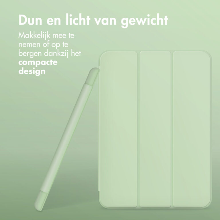 Accezz Smart Silicone Bookcase Samsung Galaxy Tab A9 Plus - Lichtgroen - Afbeelding 5