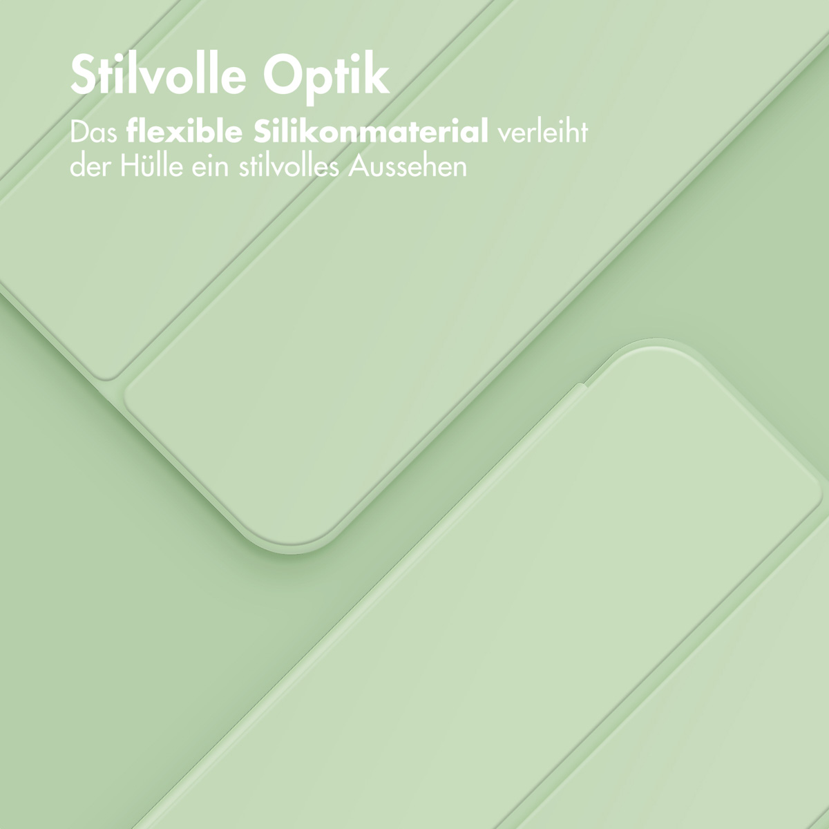 Accezz Smart Silicone Bookcase Apple iPad 9 (2021) 10.2 inch / iPad 8 (2020) 10.2 inch / iPad 7 (2019) 10.2 inch - Lichtgroen - Afbeelding 5