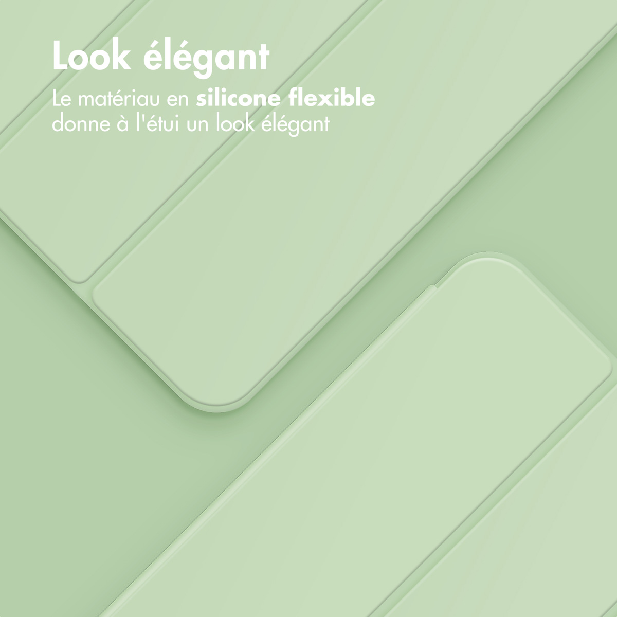 Accezz Smart Silicone Bookcase Apple iPad 9 (2021) 10.2 inch / iPad 8 (2020) 10.2 inch / iPad 7 (2019) 10.2 inch - Lichtgroen - Afbeelding 4