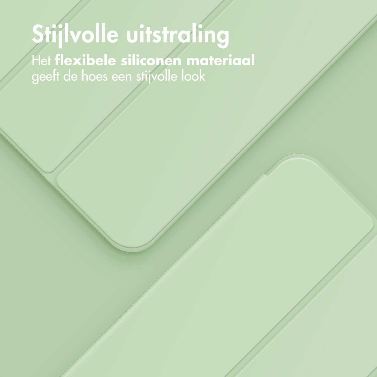 Accezz Smart Silicone Bookcase Apple iPad 9 (2021) 10.2 inch / iPad 8 (2020) 10.2 inch / iPad 7 (2019) 10.2 inch - Lichtgroen - Afbeelding 6
