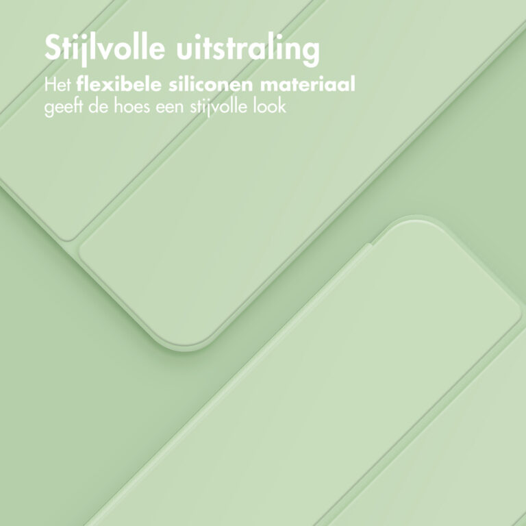 Accezz Smart Silicone Bookcase Samsung Galaxy Tab A9 Plus - Lichtgroen - Afbeelding 4
