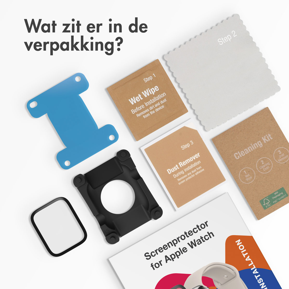 Accezz Screenprotector met applicator Apple Watch Series 10 / 11 - 42 mm - Afbeelding 2