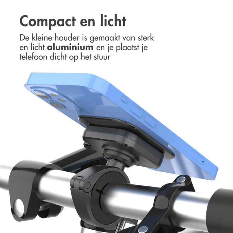 Accezz EasyLock telefoonhouder fiets - inclusief hoesje Apple iPhone 15 - Aluminium - 360 graden draaibaar - Zwart - Afbeelding 4